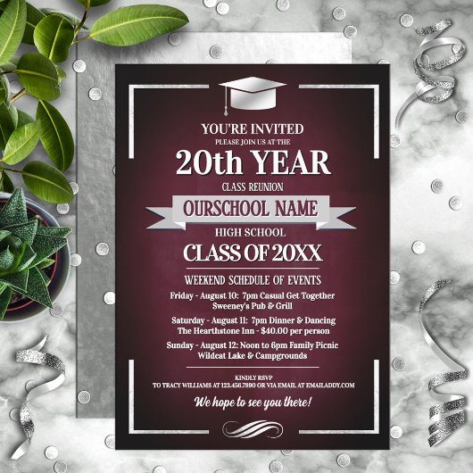 Invitation Classe de couleurs de l'école de style classique R