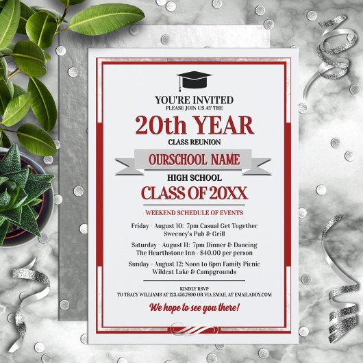 Invitation Classe de couleurs de l'école de style classique R