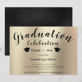 Invitation Classe De Diplôme De Typographie De Script Moderne (Devant / Derrière)