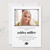 Invitation Classe de diplômes modernes de 2025 photo de gradu (Dos)