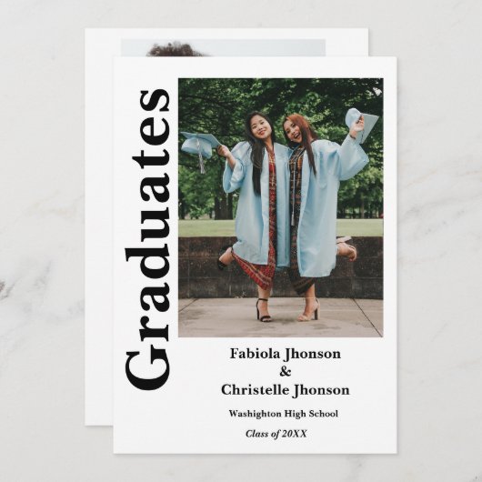 Invitation Classe de double graduation 2023 (Devant / Derrière)