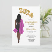 Invitation Classe de femmes afro-américaines 2024 (Debout devant)