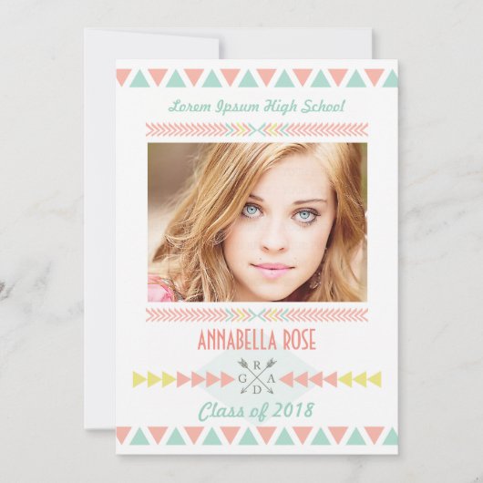 Invitation Classe de fête de remise des diplômes tribale de (Devant)