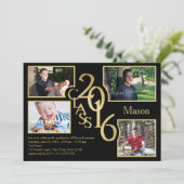 Invitation Classe de fin d'études 2016 de Quad Photo Black (Debout devant)