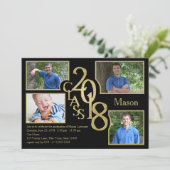 Invitation Classe de fin d'études 2018 de Quad Photo Black (Debout devant)