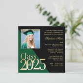 Invitation Classe de Gold Grad Green 2023 avec photo (Debout devant)