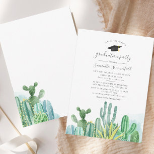 Invitation Classe de Grad Cactus 2025 Plante Grad Grad Cactus
