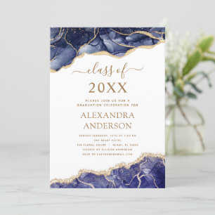 Invitation Classe de graduation d'âge de 2022 bleu marine