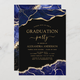 Invitation Classe de graduation d'âge de 2022 Marine Blue Gol