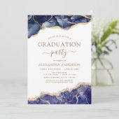 Invitation Classe de graduation d'âge de 2022 Marine Blue Gol (Debout devant)