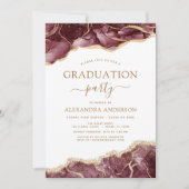 Invitation Classe de graduation d'âge de 2022 Or Bourgogne (Devant)