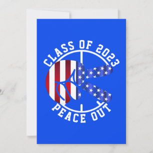 Invitation Classe De Graduation De 2025 Peace Out Graduate Bl