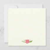 Invitation Classe de graduation de frontière florale rose 202 (Dos)