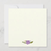 Invitation Classe de graduation de la frontière fleurie viole (Dos)