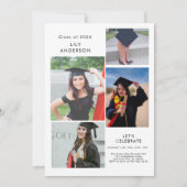 Invitation Classe de Graduation Photo Moderne de 2025 (Dos)