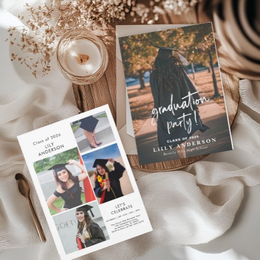 Invitation Classe de Graduation Photo Moderne de 2025
