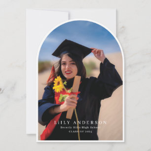 Invitation Classe de Graduation Photo Moderne de 2025 Invitat