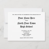 Invitation Classe De Graudation De 2011 Empreinte de léopard  (Dos)