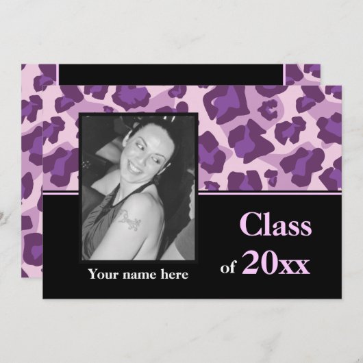 Invitation Classe de leopard 2015 (Devant / Derrière)