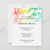 Invitation Classe De L'Invitation De Diplôme GM110 (Dos)