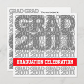 Invitation Classe De L'Invitation Du Parti De La Diplôme De 2 (Devant / Derrière)