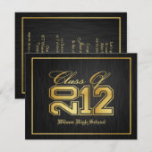 Invitation Classe de l'invitation du Parti de la graduation 2 (Devant / Derrière)
