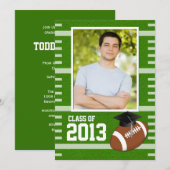 Invitation Classe de l'obtention du diplôme 2013 du football (Devant / Derrière)