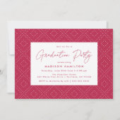 Invitation Classe de Magenta Script Photo Graduation 2025 (Dos)
