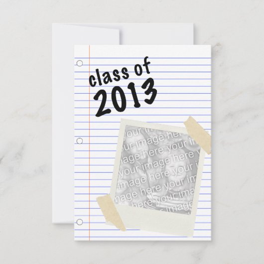 Invitation classe de papier carnet 2013 (Devant)