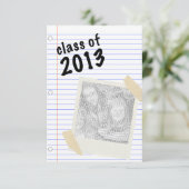 Invitation classe de papier carnet 2013 (Debout devant)