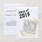Invitation classe de papier carnet 2013 (Devant / Derrière)