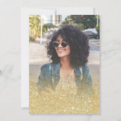 Invitation Classe de parties scintillant d'or chic moderne de (Dos)