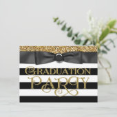 Invitation Classe de Parties scintillant d'or de 2015 Graduat (Debout devant)