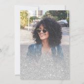 Invitation Classe de parties scintillant en marbre d'argent p (Dos)