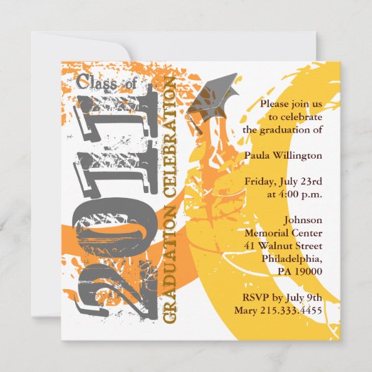 Invitation Classe de peinture orange 2011 (Devant)
