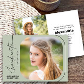 Invitation Classe de photo de script moderne de 2025 Graduati