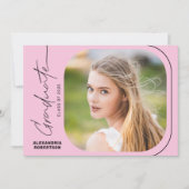 Invitation Classe de photo de script moderne de 2025 Graduati (Devant)