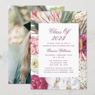 Invitation Classe de photo florale 2022 aquarelle