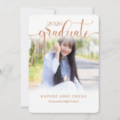 Invitation Classe de photo moderne Faux Bronz 2025 (Devant)