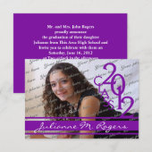 Invitation Classe de photo violet 2012 (Devant / Derrière)