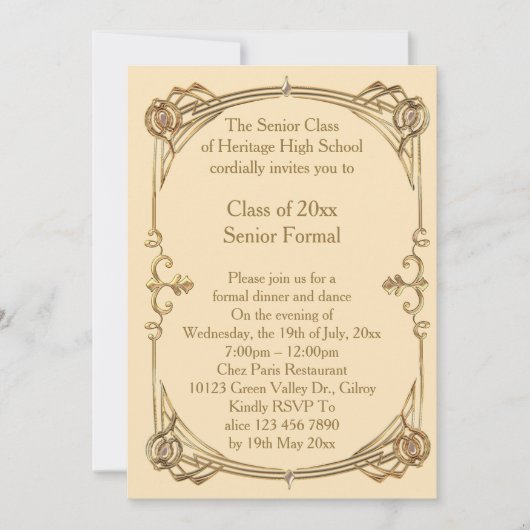 Invitation classe de prom (Devant)