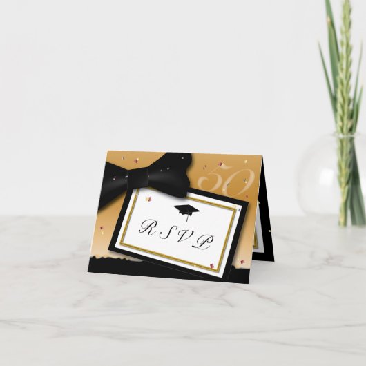 Invitation Classe de réunion de 50 ans personnalisable RSVP (Devant)