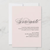 Invitation Classe de script blanc élégant de 2025 Graduation (Dos)