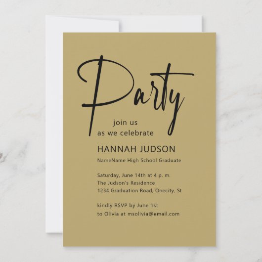 Invitation Classe De Script Branché De 25 Photo Graduation Pa (Dos)