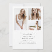 Invitation Classe de Script Chic Moderne de 2025 Diplôme Phot (Dos)