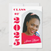 Invitation Classe De Script Chic Pink De 2025 Grad Party (Devant)