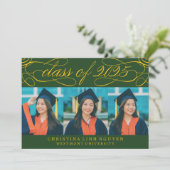 INVITATION CLASSE DE SCRIPT ÉLÉGANTE DE DIPLÔME PHOTO 2025 (Debout devant)