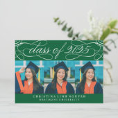 INVITATION CLASSE DE SCRIPT ÉLÉGANTE DE DIPLÔME PHOTO 2025 (Debout devant)