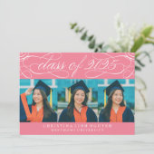 INVITATION CLASSE DE SCRIPT ÉLÉGANTE DE DIPLÔME PHOTO 2025 (Debout devant)