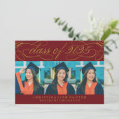 INVITATION CLASSE DE SCRIPT ÉLÉGANTE DE DIPLÔME PHOTO 2025 (Debout devant)